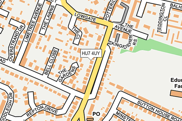 HU7 4UY map - OS OpenMap – Local (Ordnance Survey)