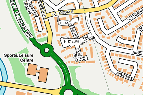 HU7 4WH map - OS OpenMap – Local (Ordnance Survey)