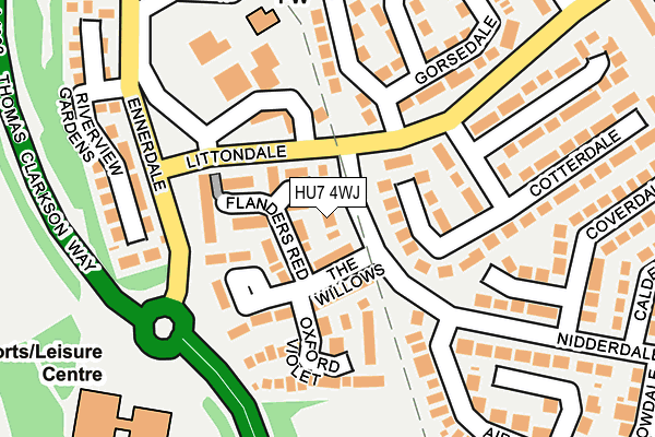 HU7 4WJ map - OS OpenMap – Local (Ordnance Survey)