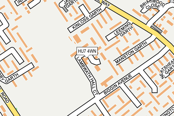 HU7 4WN map - OS OpenMap – Local (Ordnance Survey)