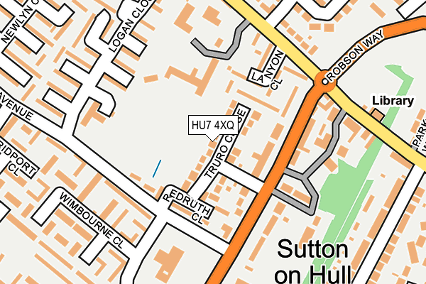 HU7 4XQ map - OS OpenMap – Local (Ordnance Survey)
