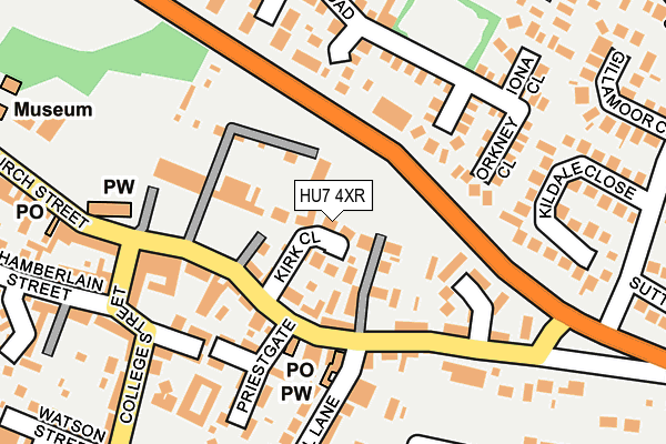 HU7 4XR map - OS OpenMap – Local (Ordnance Survey)