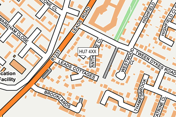 HU7 4XX map - OS OpenMap – Local (Ordnance Survey)