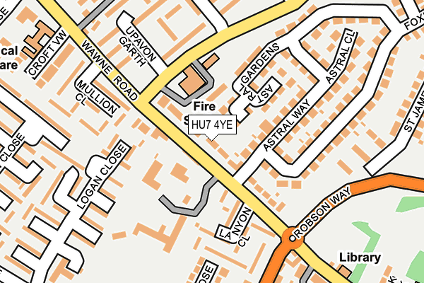 HU7 4YE map - OS OpenMap – Local (Ordnance Survey)