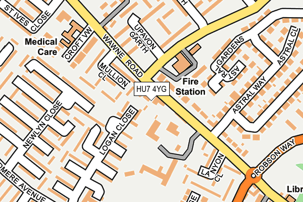 HU7 4YG map - OS OpenMap – Local (Ordnance Survey)