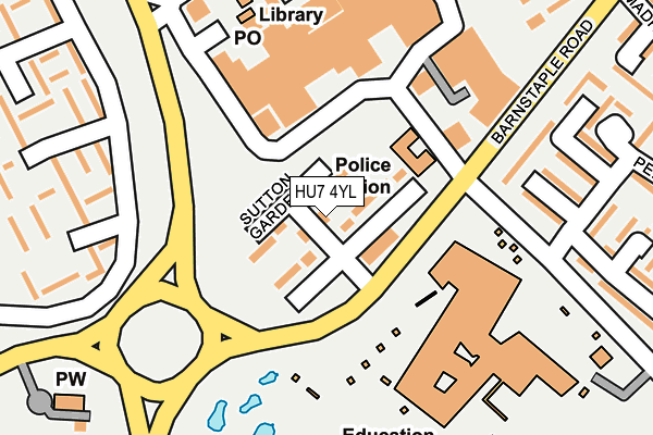 HU7 4YL map - OS OpenMap – Local (Ordnance Survey)