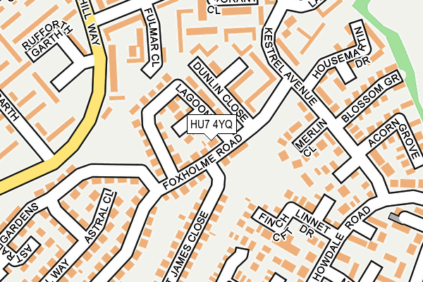 HU7 4YQ map - OS OpenMap – Local (Ordnance Survey)
