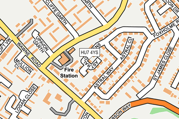 HU7 4YS map - OS OpenMap – Local (Ordnance Survey)