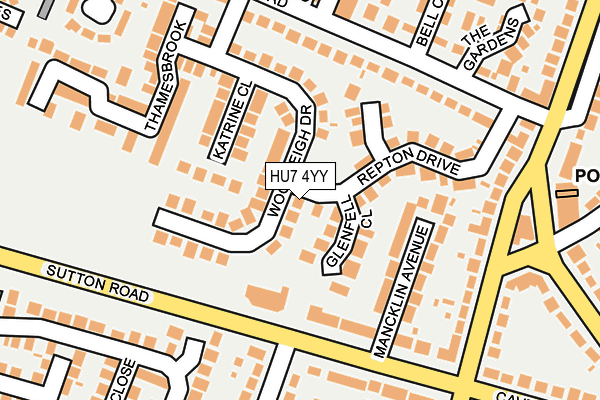 HU7 4YY map - OS OpenMap – Local (Ordnance Survey)
