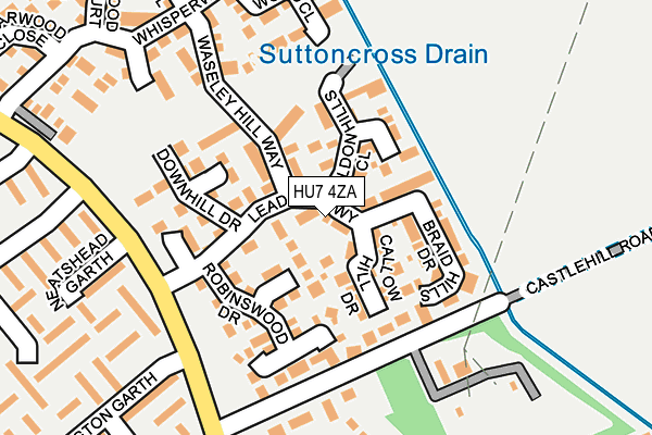 HU7 4ZA map - OS OpenMap – Local (Ordnance Survey)