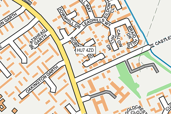 HU7 4ZD map - OS OpenMap – Local (Ordnance Survey)