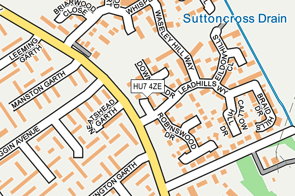 HU7 4ZE map - OS OpenMap – Local (Ordnance Survey)