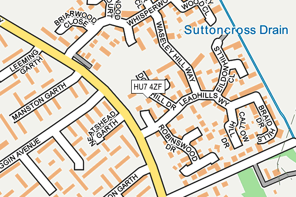 HU7 4ZF map - OS OpenMap – Local (Ordnance Survey)