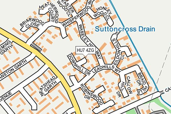 HU7 4ZG map - OS OpenMap – Local (Ordnance Survey)