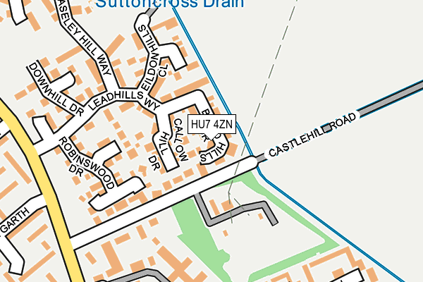 HU7 4ZN map - OS OpenMap – Local (Ordnance Survey)