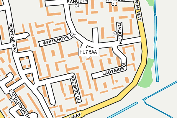 HU7 5AA map - OS OpenMap – Local (Ordnance Survey)