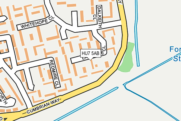 HU7 5AB map - OS OpenMap – Local (Ordnance Survey)