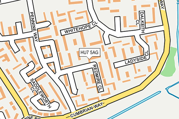 HU7 5AG map - OS OpenMap – Local (Ordnance Survey)