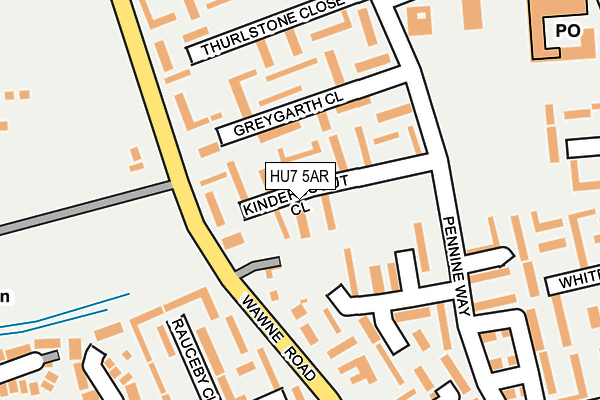 HU7 5AR map - OS OpenMap – Local (Ordnance Survey)