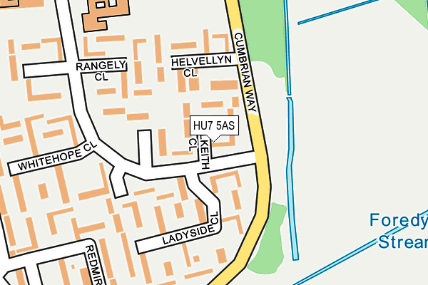 HU7 5AS map - OS OpenMap – Local (Ordnance Survey)