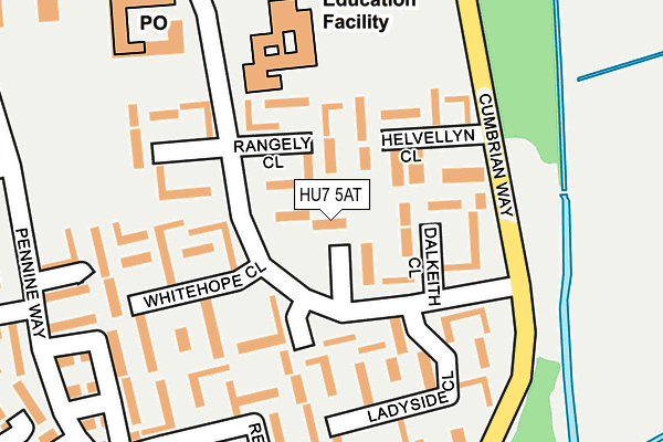 HU7 5AT map - OS OpenMap – Local (Ordnance Survey)