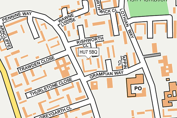 HU7 5BQ map - OS OpenMap – Local (Ordnance Survey)