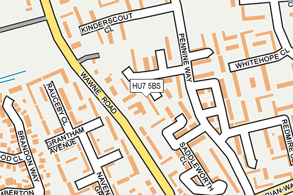 HU7 5BS map - OS OpenMap – Local (Ordnance Survey)