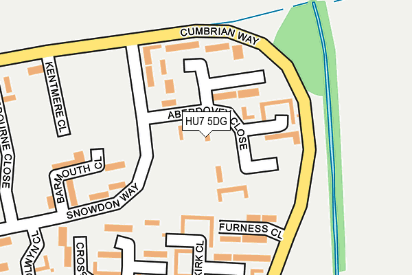 HU7 5DG map - OS OpenMap – Local (Ordnance Survey)