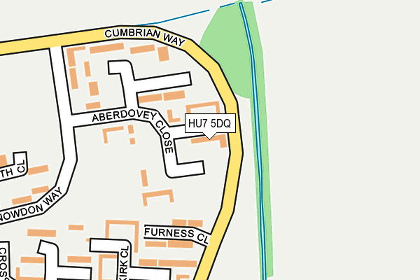 HU7 5DQ map - OS OpenMap – Local (Ordnance Survey)