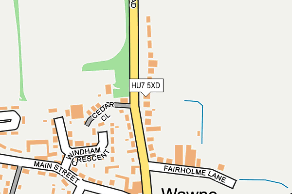 HU7 5XD map - OS OpenMap – Local (Ordnance Survey)