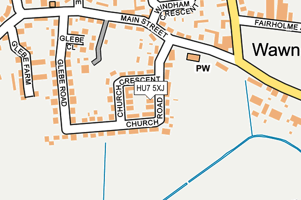 HU7 5XJ map - OS OpenMap – Local (Ordnance Survey)