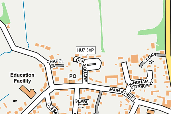 HU7 5XP map - OS OpenMap – Local (Ordnance Survey)