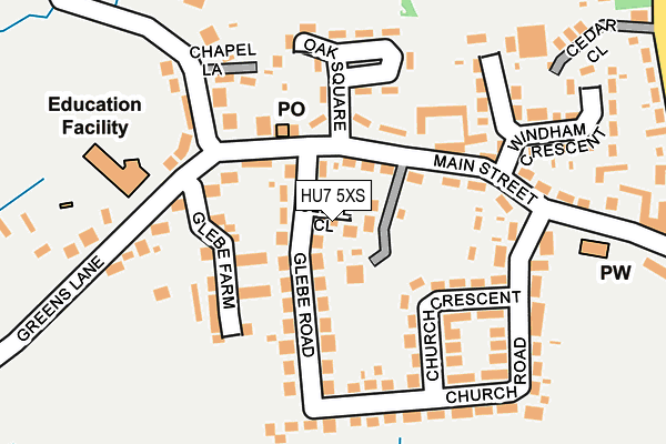 HU7 5XS map - OS OpenMap – Local (Ordnance Survey)