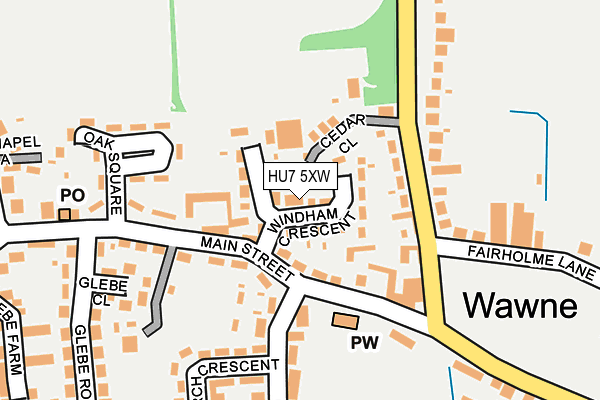 HU7 5XW map - OS OpenMap – Local (Ordnance Survey)