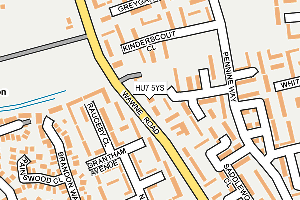 HU7 5YS map - OS OpenMap – Local (Ordnance Survey)