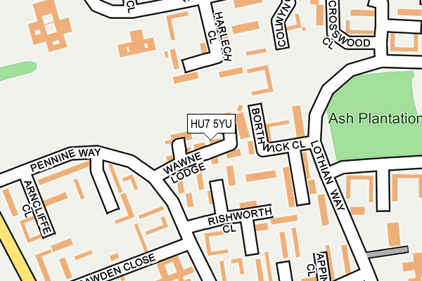 HU7 5YU map - OS OpenMap – Local (Ordnance Survey)