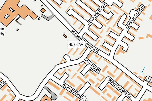 HU7 6AA map - OS OpenMap – Local (Ordnance Survey)