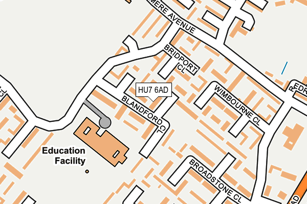 HU7 6AD map - OS OpenMap – Local (Ordnance Survey)