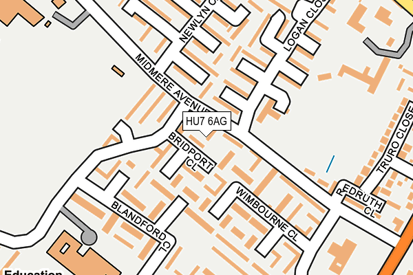 HU7 6AG map - OS OpenMap – Local (Ordnance Survey)