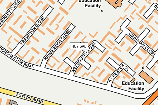 HU7 6AL map - OS OpenMap – Local (Ordnance Survey)