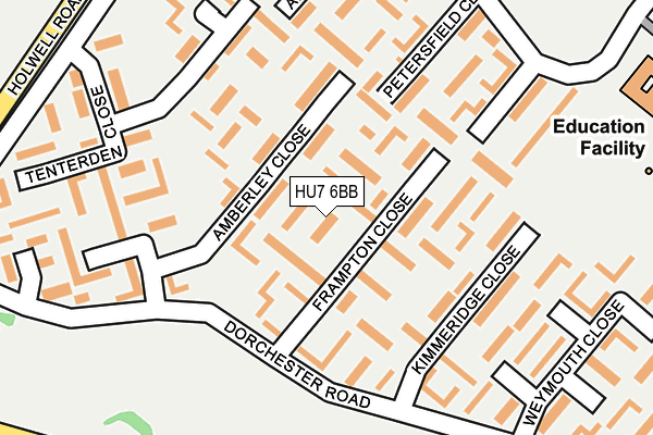 HU7 6BB map - OS OpenMap – Local (Ordnance Survey)