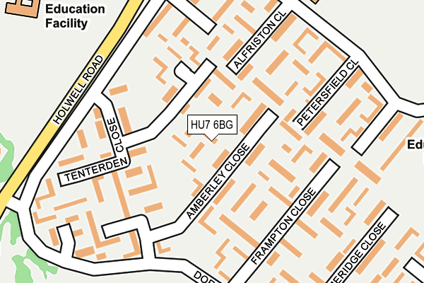 HU7 6BG map - OS OpenMap – Local (Ordnance Survey)