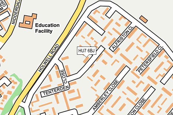 HU7 6BJ map - OS OpenMap – Local (Ordnance Survey)