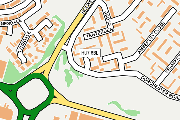 HU7 6BL map - OS OpenMap – Local (Ordnance Survey)