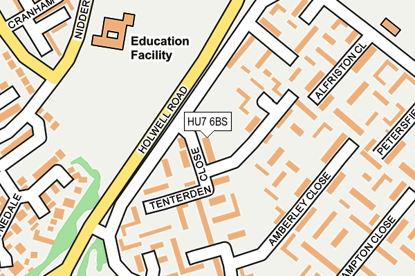 HU7 6BS map - OS OpenMap – Local (Ordnance Survey)