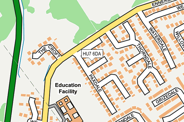 HU7 6DA map - OS OpenMap – Local (Ordnance Survey)