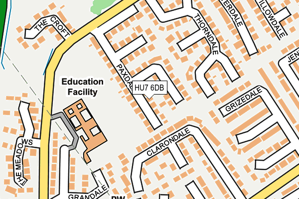 HU7 6DB map - OS OpenMap – Local (Ordnance Survey)