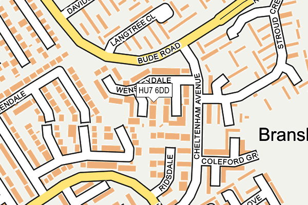 HU7 6DD map - OS OpenMap – Local (Ordnance Survey)