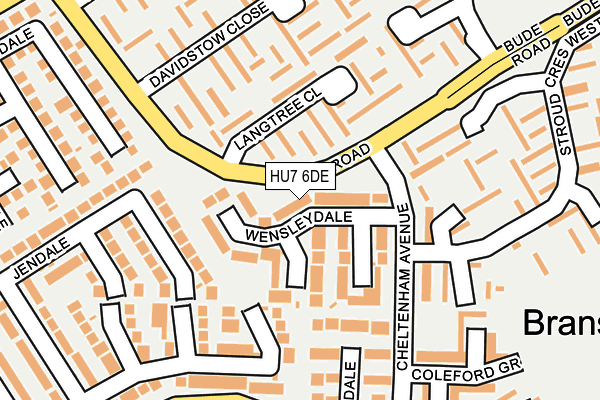 HU7 6DE map - OS OpenMap – Local (Ordnance Survey)