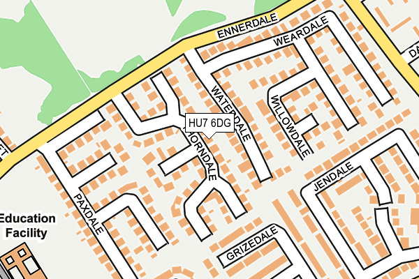 HU7 6DG map - OS OpenMap – Local (Ordnance Survey)